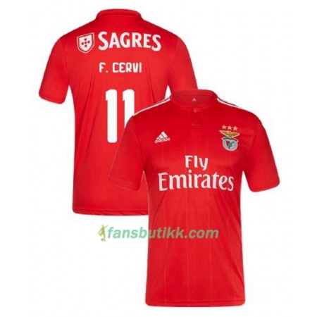 Fotballdrakt Benfica Franco Cervi 11 Hjemmetrøye 2018-2019 Kortermet